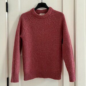 J. Crew Wallace & Barnes Merino Wool Donegal Sweater Red Pink Men XS